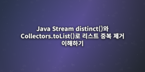 Java-Stream-distinct()와-Collectors.toList()로-리스트-중복-제거-이해하기
