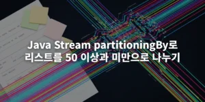 Java Stream partitioningBy로 데이터 분할 개념 시각화