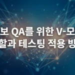 V-모델의 구조를 시각화한 추상적인 이미지
