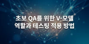 V-모델의 구조를 시각화한 추상적인 이미지