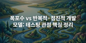 폭포수 모델과 반복적·점진적 개발 모델의 개념을 시각적으로 표현한 풍경